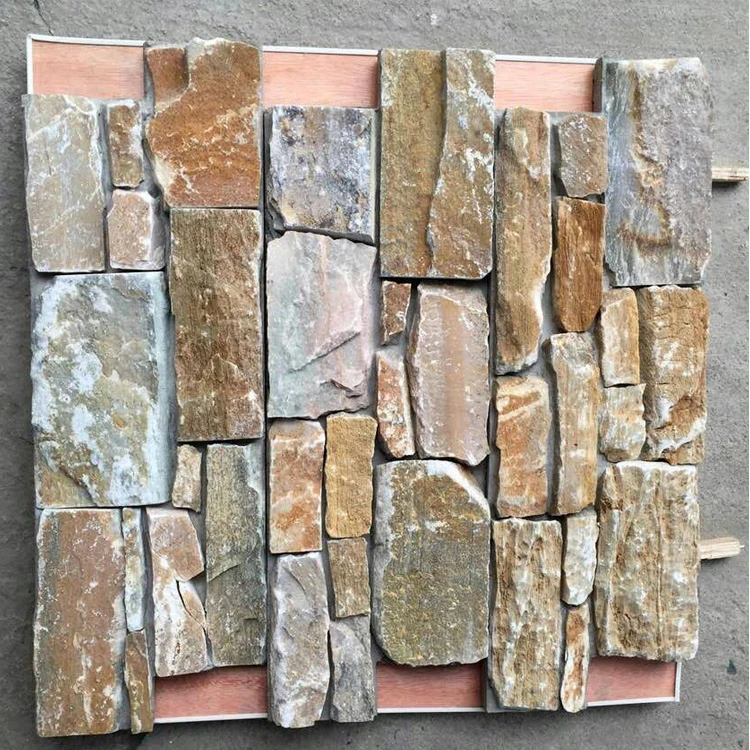 SMC-CC158 China Natural Stone Sesame Yellow Granite Cement Back Ledge Stone