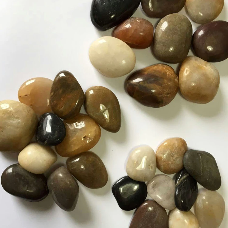 Natural Mixed Color High Polished Garden Pebbles